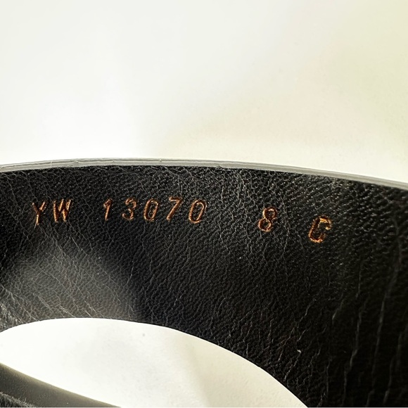 Salvatore Ferragamo Enfola Black Leather Sandals Slip On Flats Size 8C - Picture 14 of 16